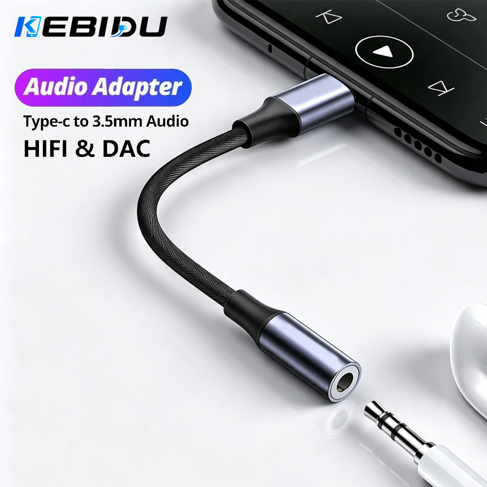 Audiophile Headphone Wired - KEBIDU Type C To 3.5mm Audio