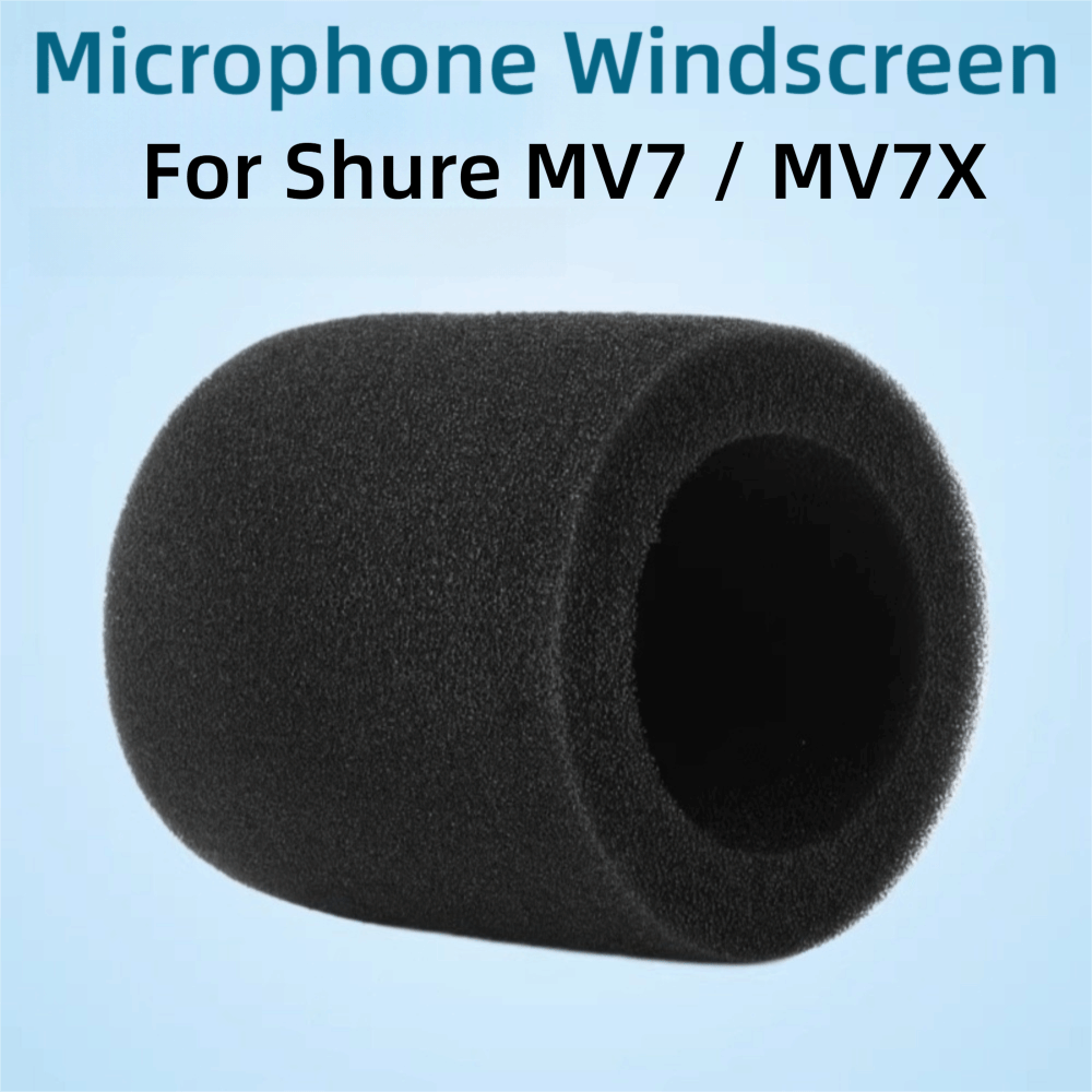 Shure Mic Mv7 - Replacement Mic Windscreen Cover Flocked Sponge