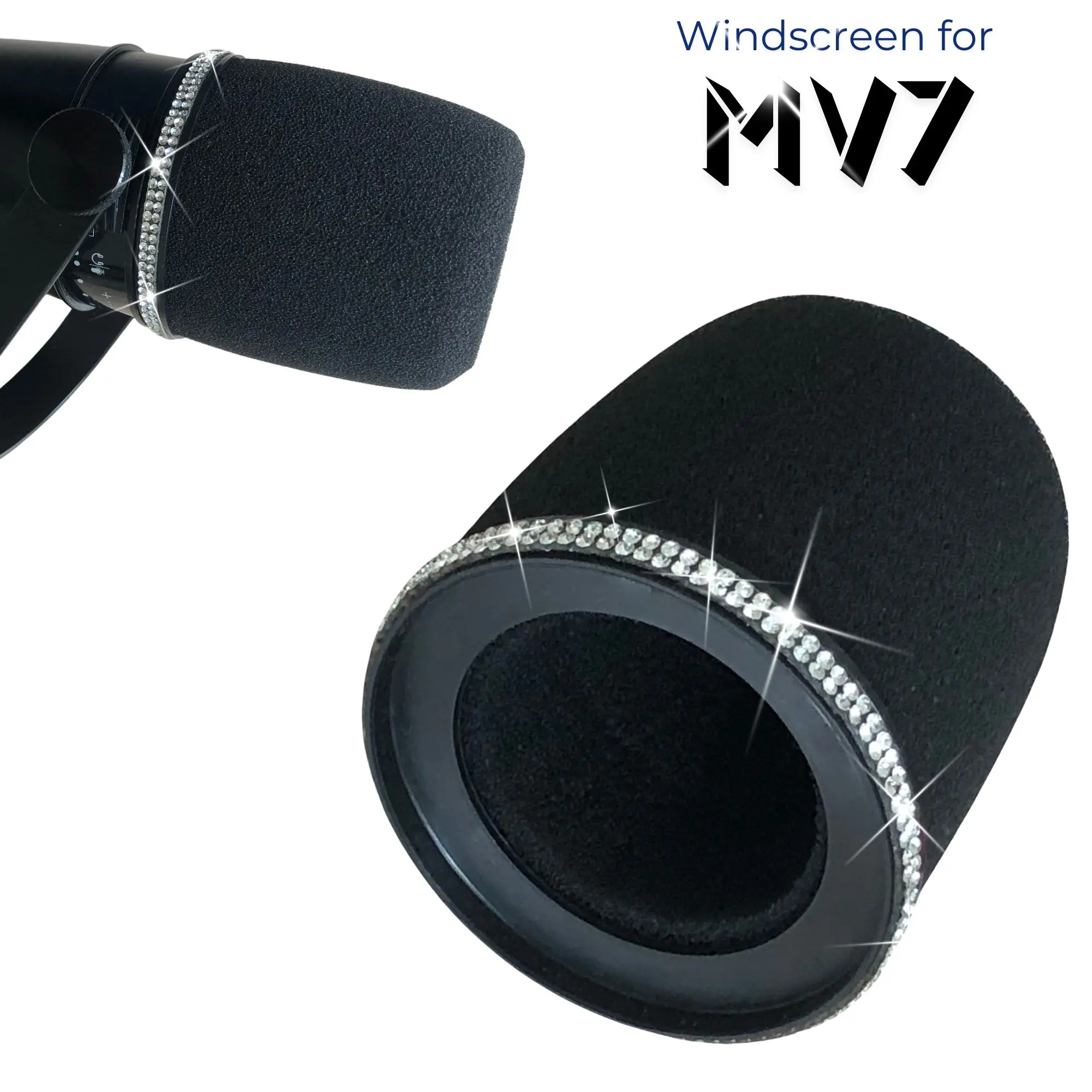 Shure Mic Mv7 - Sparkly MV7 Foam Pop Filter for