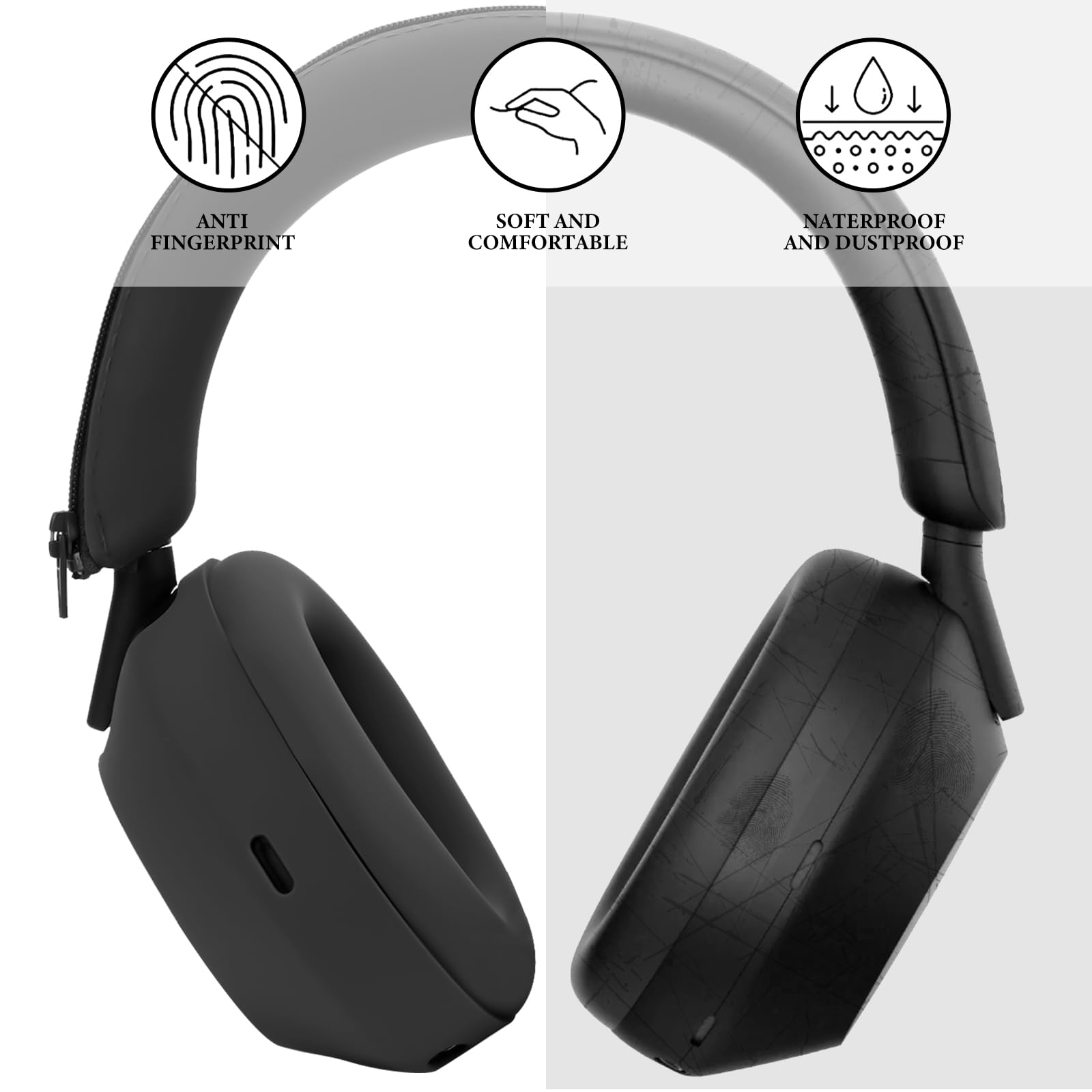 3-in-1 Silicone Protective Cas - đánh giá và giá Sony Headphone Wh-1000Xm5