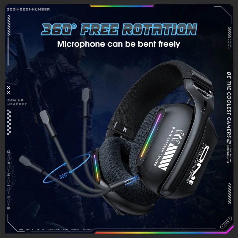 ONIKUMA GT808 Wireless Gaming  - đánh giá và giá Gaming Headset Rgb