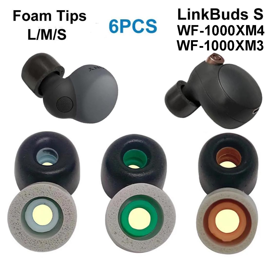 Memory Foam Ear Tips For Sony  - đánh giá và giá Earphone Foam Tip