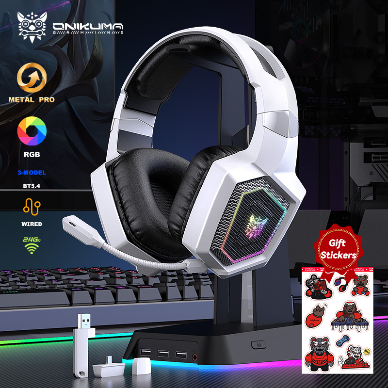 ONIKUMA 2.4GHz Wireless Gaming - đánh giá và giá Gaming Headset Rgb