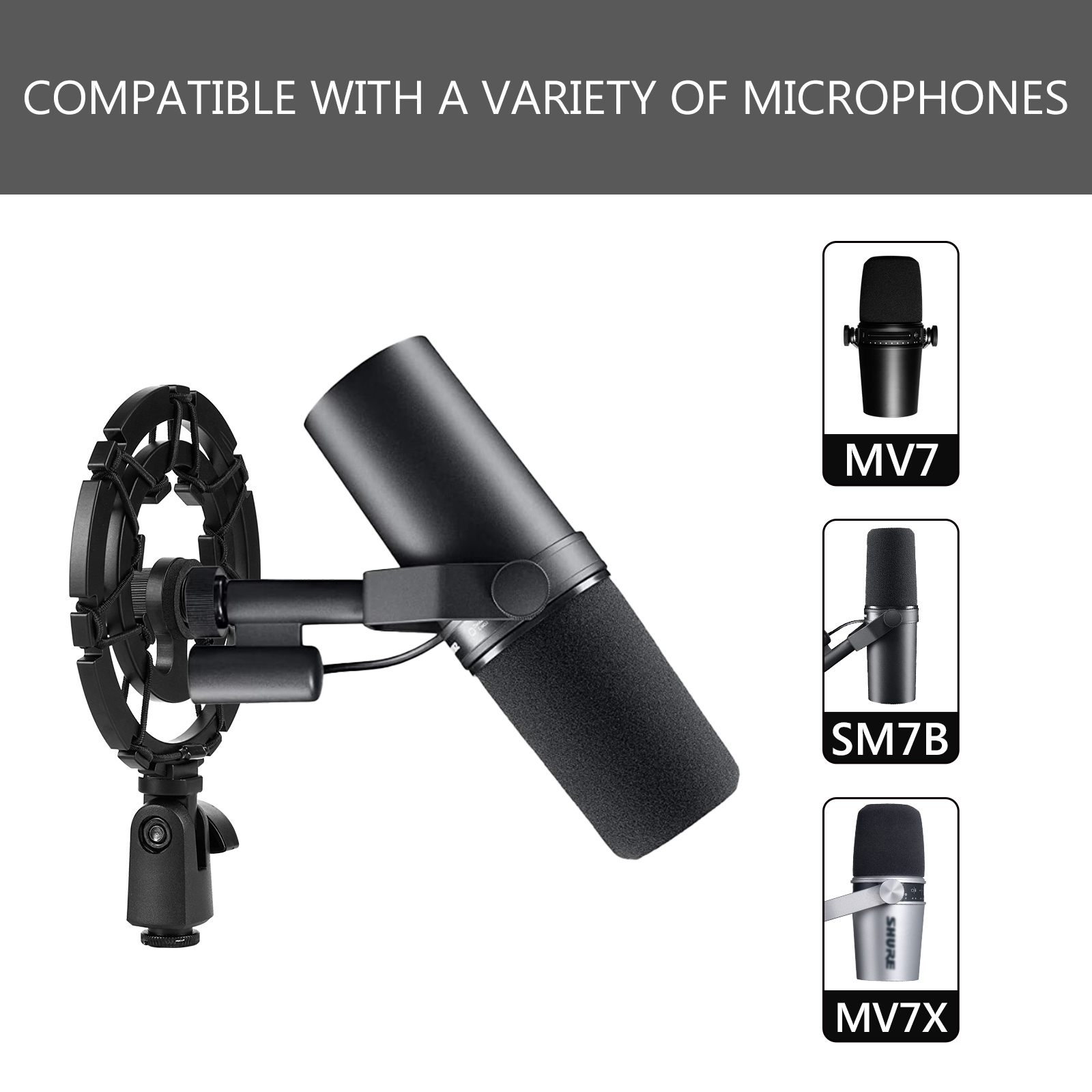 Geekria Microphone Shock Mount - đánh giá và giá Shure Mic Mv7