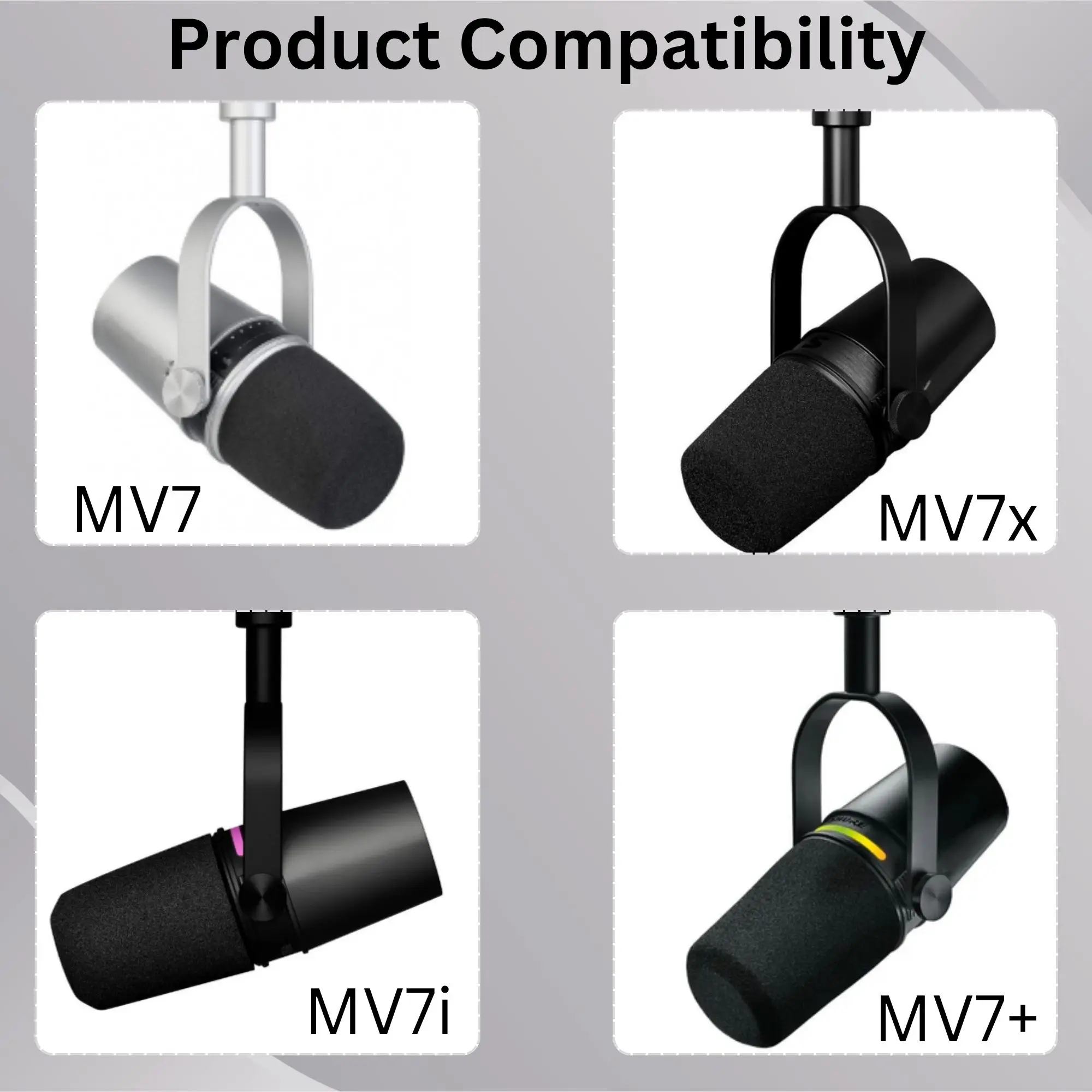Sparkly MV7 Foam Pop Filter fo - đánh giá và giá Shure Mic Mv7