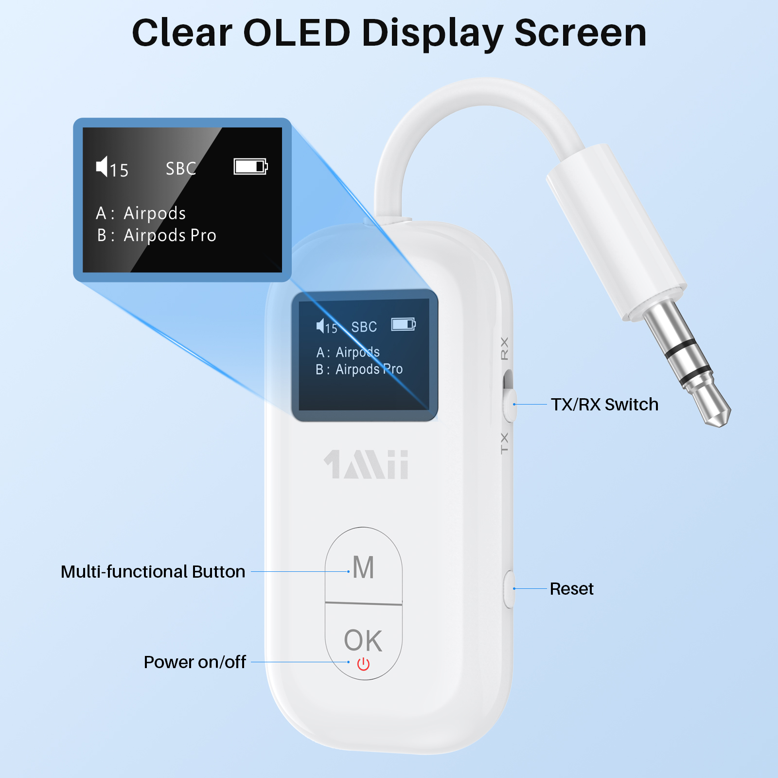 1Mii Airplane 3.5mm AUX Blueto - đánh giá và giá Bluetooth Adapter Receiver