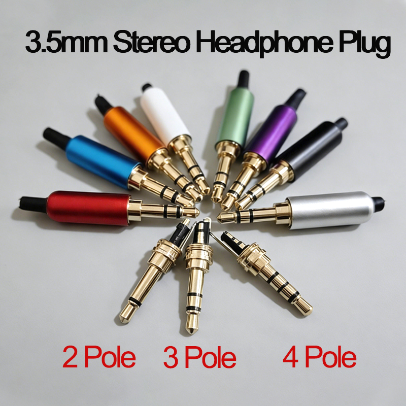 1PC 3.5MM Audio Connector 2/3/ - đánh giá và giá Audiophile Headphone Wired