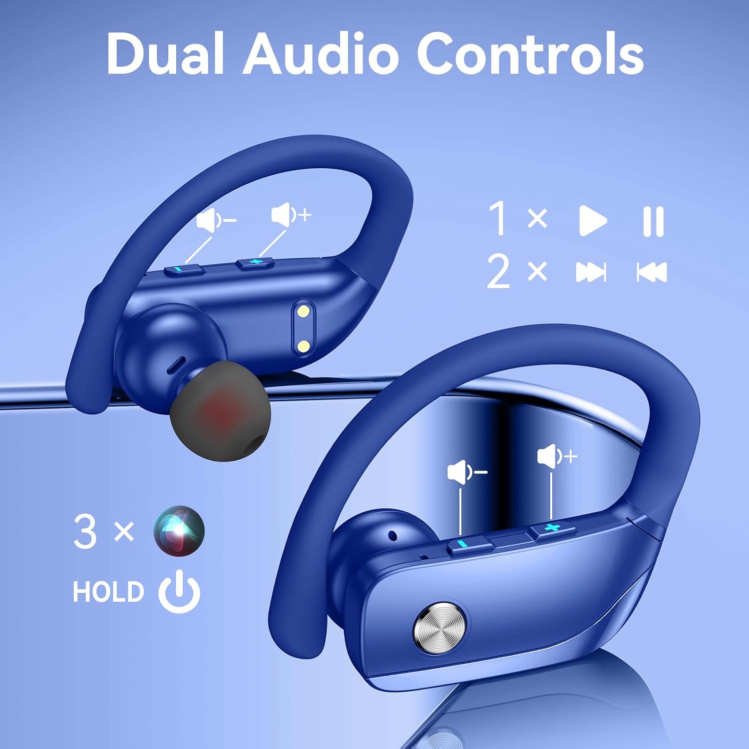 Wireless Earbuds with 80H Play - đánh giá và giá Sports Earphone Hook