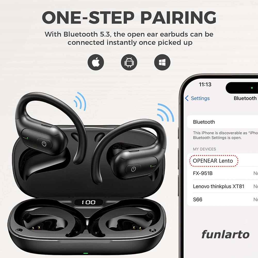 Open-Ear Wireless Running Head - đánh giá và giá Sports Earphone Hook